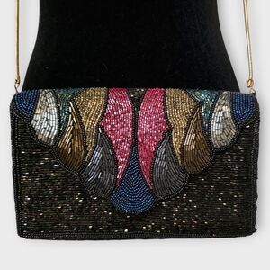 💗 80's Elegant Beaded Evening Clutch